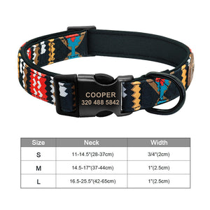 Personalisierbares Hundehalsband aus Nylon mit Lasergravur