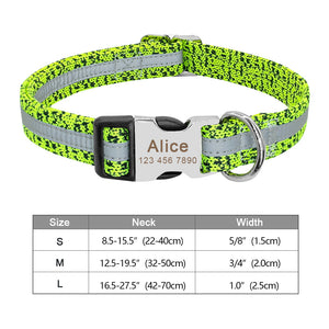 Personalisierbares Hundehalsband aus Nylon mit Lasergravur