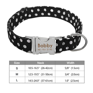Personalisierbares Hundehalsband aus Nylon mit Lasergravur
